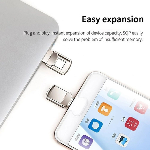 Imagen 2 de 5 de Pendrive 2tb Dual (1,89tb Disponibles) Para Pc Noteb Celular