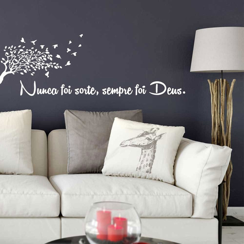 Adesivo Decorativo De Parede Quarto Sala Frase Arvore Deus