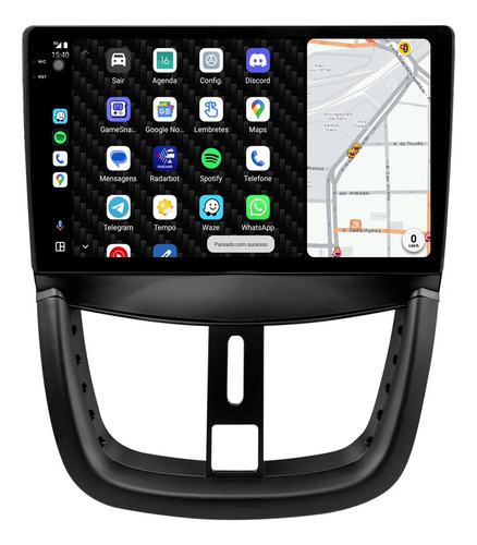 Multimídia Peugeot 207 9p Aikon Electron Carplay 2/64gb Voz