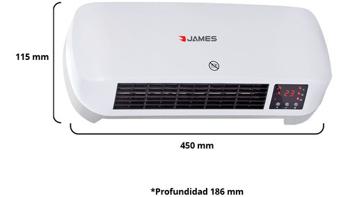 Caloventilador James 2000w De Mesa/pared Control Remoto N Nx