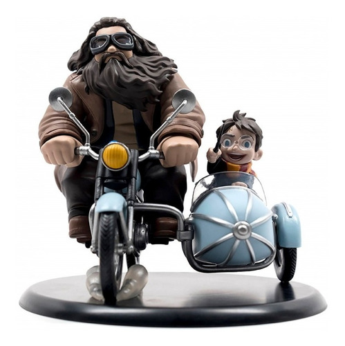 Figura Harry Potter Y Rubeus Hagrid En Motocicleta