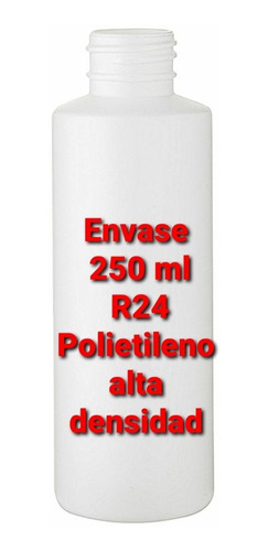Envase De Polietileno Alta Densidad 250 Ml C/100 Pzas Y Tapa