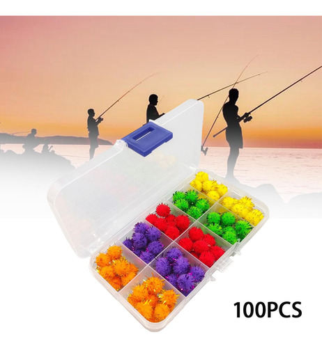 2 X 100x, Pesca Con Mosca, Trucha, Huevo, Bola De Con Oropel