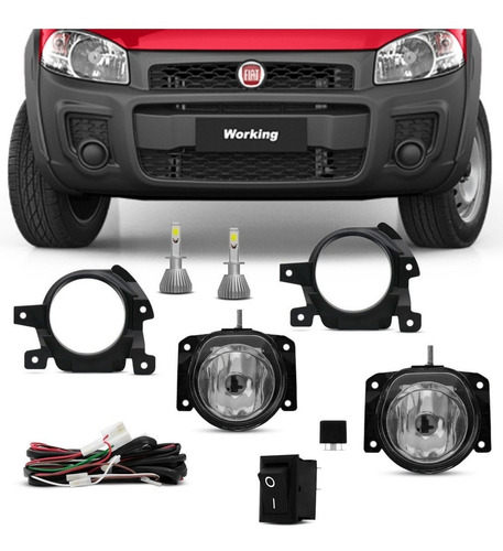 Kit Farol Cibie Auxiliar Strada Working 2014 2015 / 2020 Led