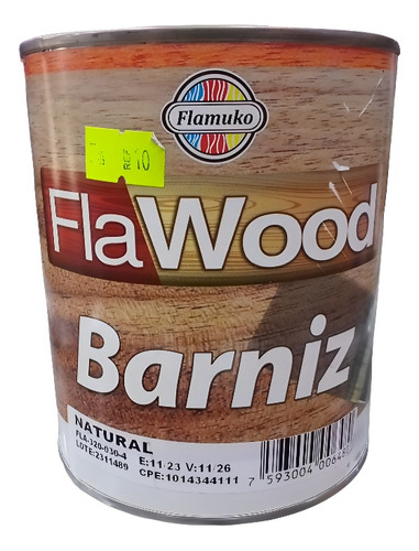 Barniz Transp. Natural 1/4gal Flamuko