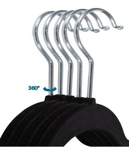 Imagem 4 de 6 de Kit 100 Cabides De Veludo Slim Antideslizante Para Roupas