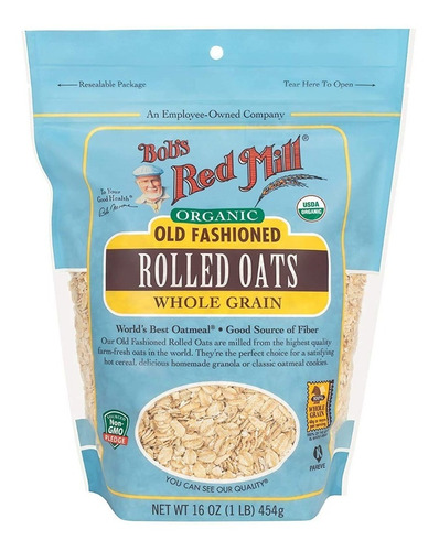 Bob's Red Mill Organic Old Fashioned Rolled Oats Wg 454 G