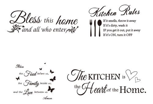 Pegatinas K Kitchen Rules Home Rules Inodoro Bathroom Dec 00