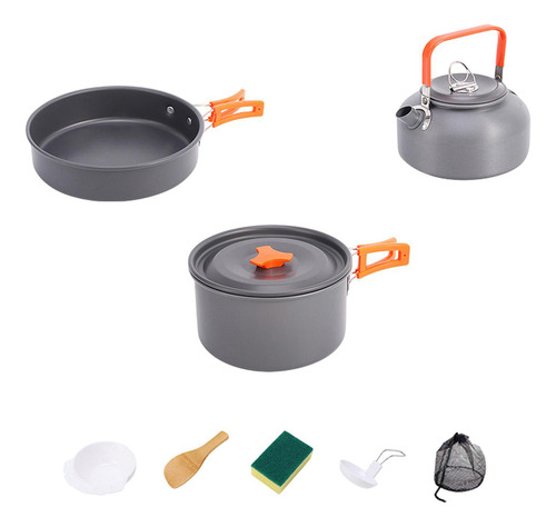 Juego De Utensilios De Cocina Para Acampar Con Bolsa De