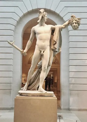 Perseo Con La Cabeza De Medusa, Escultura Deco Impresión 3d