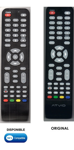 Control Remoto Para Tv Lcd Led Marca Atvio (boton 3d)