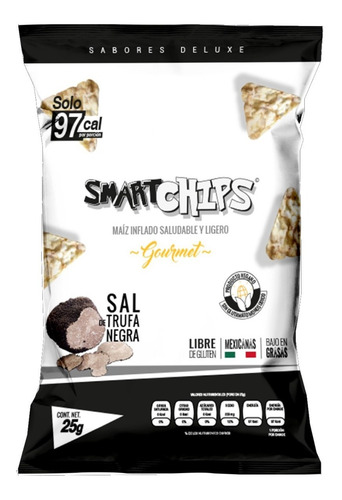 Smartchips Snack Botana Saludable Trufa Negra 20 Pz