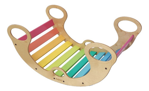 Balancin Grande Niños Waldorf Rainbow Rocker 2 Niños Nanu