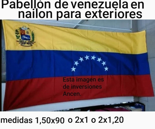 Bandera De Venezuela Nylon 2x1 En $
