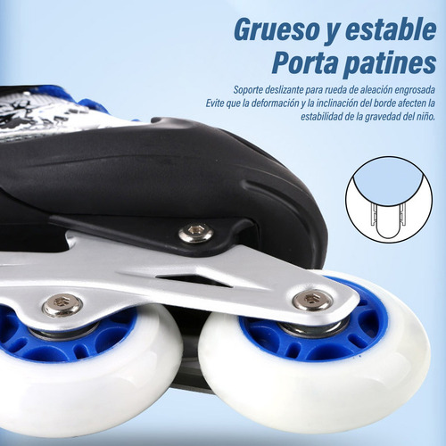 Patines En Linea De 4 Ruedas Luces Para Niños Con Protección