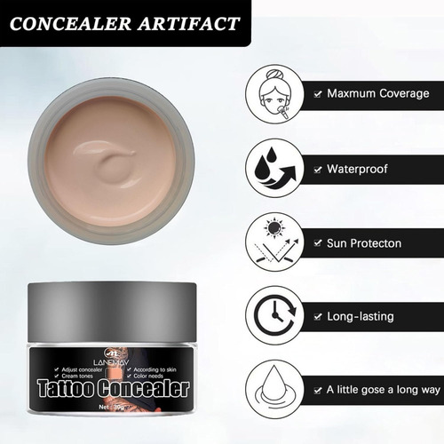Cubre Tatuajes, Corrector Impermeable Invisible