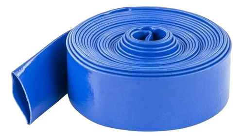 10 Metros Manguera Bombeo Plana De Lona Descarga 2 Pulgadas Color Azul