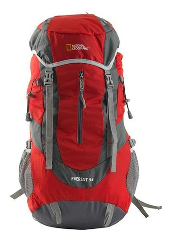 Mochila Trekking 55 Litros Everest National Geographic Color Rojo