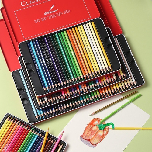 Imagen 6 de 10 de Lápices De Colores Giorgione Set 12pcs Caja Metalico