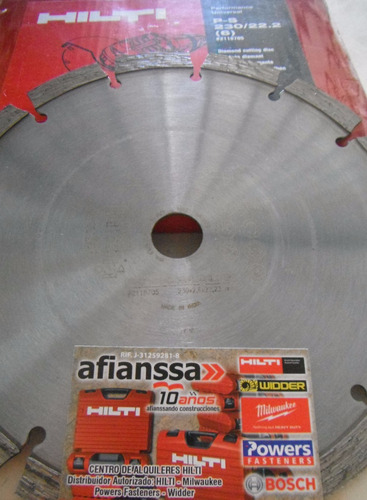 Disco De Corte Con Diamante Segmentado 9 P-s 230/22,2 Hilti