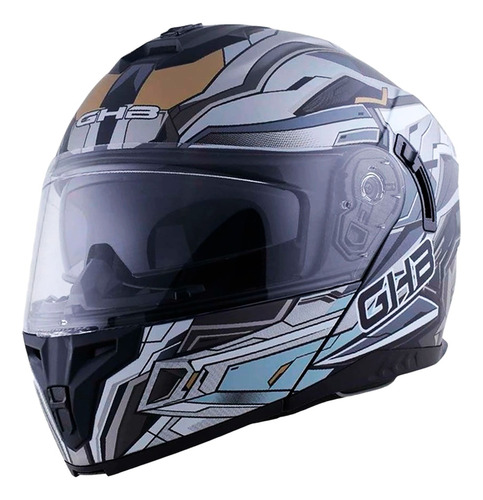 Casco Abatible Ghb 166 Android Gris Matte Certificado / Qr