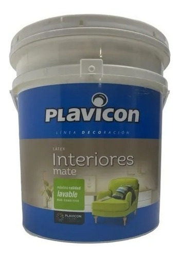 Plavicon Latex Interior Mate Blanco Lavable X 10 Lts