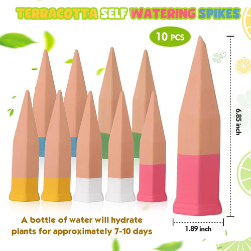 Estacas De Riego Automático De Terracota Multicolor 6 Unidad
