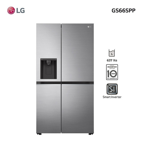 Imagen 1 de 9 de Refrigerador Inverter 637l LG Gs66spp