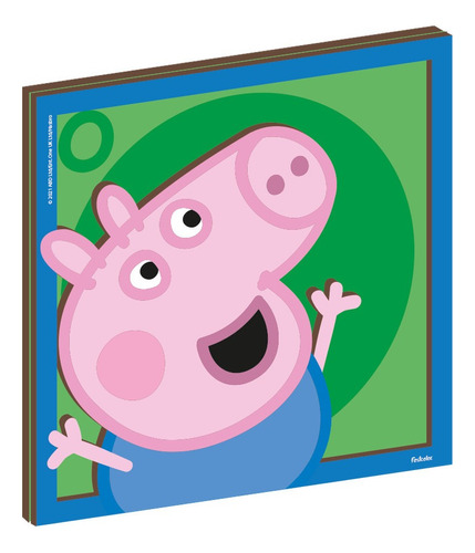 Qradro Decorativo Mdf George Individual Peppa Pig - 1 Unid