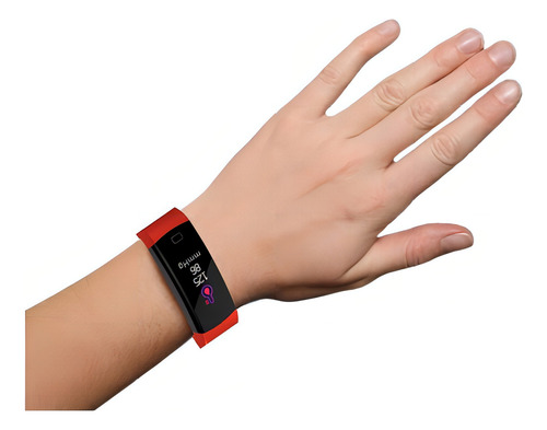 Relógio Pulseira Inteligente Targa Smartband 4 Vermelho
