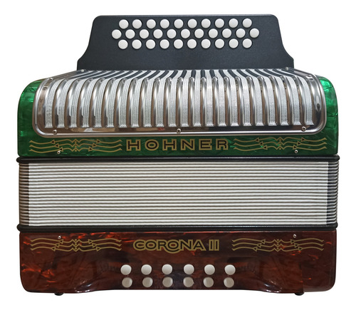 Acordeon Hohner Corona Ii 31 Botones 12 Bajos A5649 Bandera