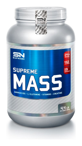 Supreme Nutrition Supreme Mass 4.4 Libras Chocolate + Shaker