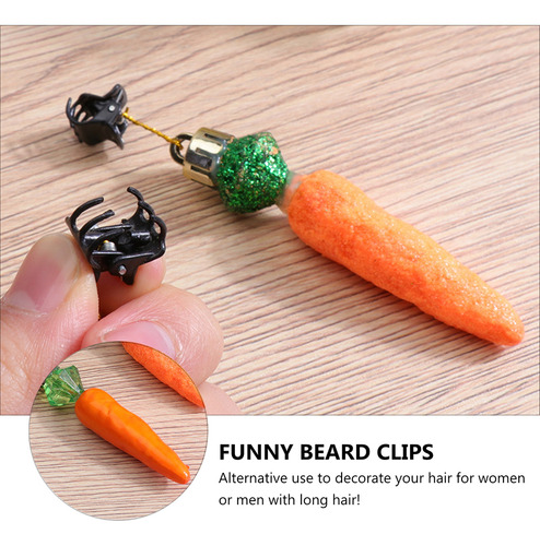 Barba Trinkets Para Hombre Con Forma De Zanahoria Y Bigote,