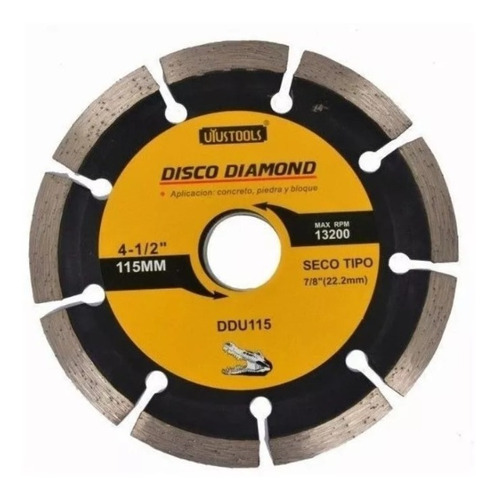 Disco Corte Diamantado 4 1/2  Segmentado Uyustools Ddu115