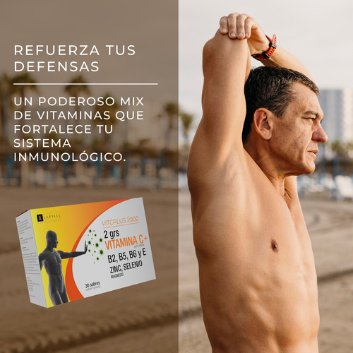 Vitaminas En Polvo Sobres Docis Diaria Complejo Vitamínico Vit C Plus Bylappiel Sabor Naranja Naranja