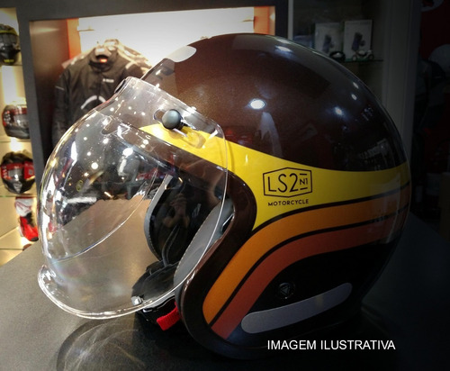 Imagem 2 de 2 de Viseira Bolha Capacete Ls2 Aberto Spitfire Of599 Original