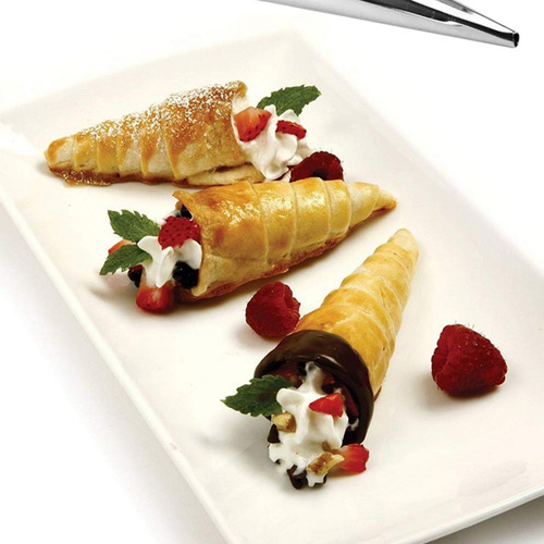 Forminha Canudo N°2 Aluminio Casquinha Cone Doce 12 Unidades