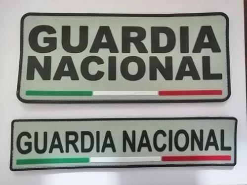 Insignias Pvc Para Chaleco Guardia Nacional Gris Proximidad