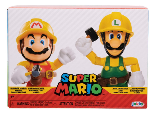 Mario Constructo Y Luigi Construtor 2 Pack Jakks Pacific