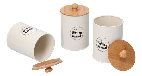 Recipiente Para Té, 3 Unidades, Con Tapa De Bambú, Té Y Café
