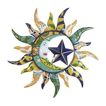 Comprar Arte De Pared Jardín De Metal Sol, Luna Y Estrellas, 2...
