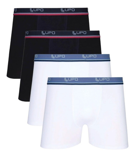 Kit 4 Cuecas Boxer Lupo Algodão Box Masculina Adulto Cotton