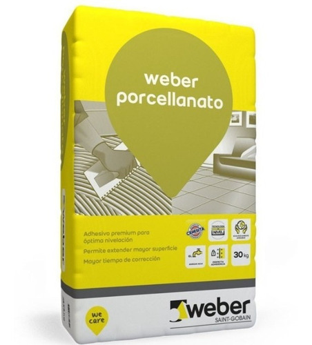 Pegamento Weber Porcelanato X 30 Kg