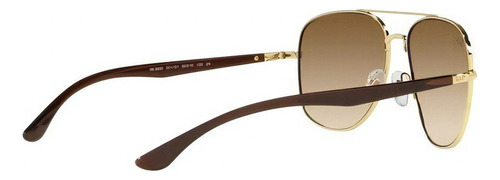 Lentes De Sol Ray-ban Fashion Degradado En Metal Unisex Color Marrón Color de la lente Marrón Color de la varilla Marrón Color del armazón Pulido Oro