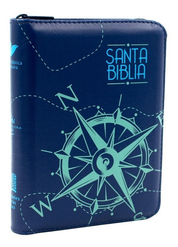 Biblia Reina Valera 1960 - Azul Con Cremallera (mediana)