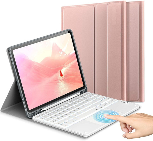 Funda Teclado + Trackpad Mouse Para iPad Air 5 2022 10.9 M1