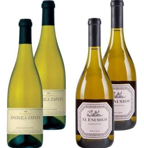 Vinhos Chardonnay Angelica Zapata E El Enemigo Kit 4 Un