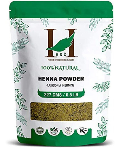 Henna En Polvo 100% Natural Y Pura De H&c / Lawsonia Inermis