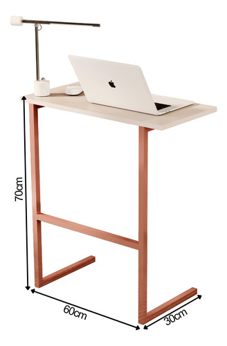 Mesa Mesinha P/ Notebook Bronze Thor Multiuso Apoio Lateral