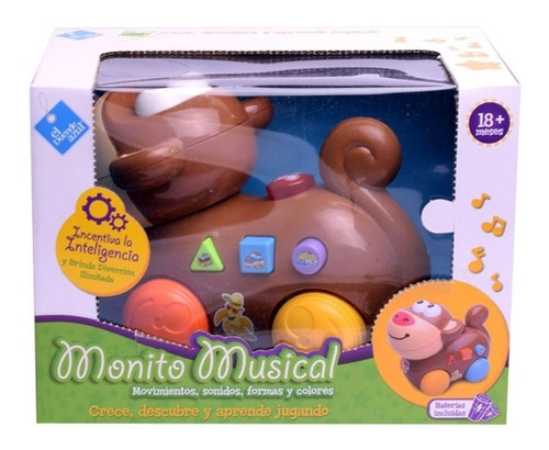 Monito Musical Con Luz Y Sonidos Movimiento  El Duende Azul 